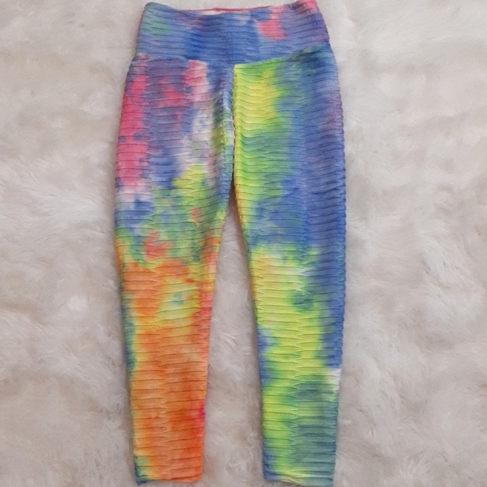 Multicolor gym/yoga ruched leggings
